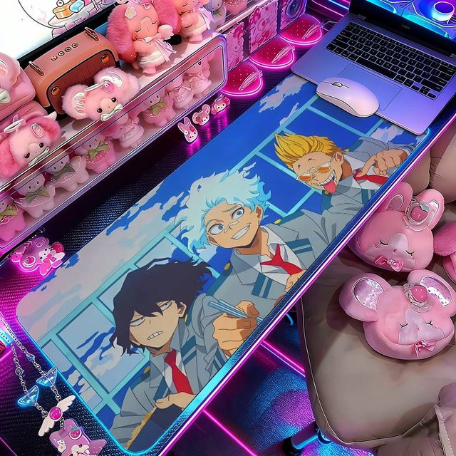 Aizawa S-Shirakumo Y-Yamada Mauspad als große Landschafts-Schreibtischunterlage für Laptop und Tastatur, Mehrfarbig - Bild 1