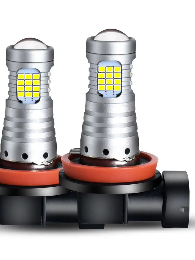 Big Power LED-Linse Nebelscheinwerferlampen mit 60 SMD LEDs, H11 H8 H9 H16EU, 6000K Weiß, 9-48V 12V/24V Plug & Play für dein Auto - Bild 6