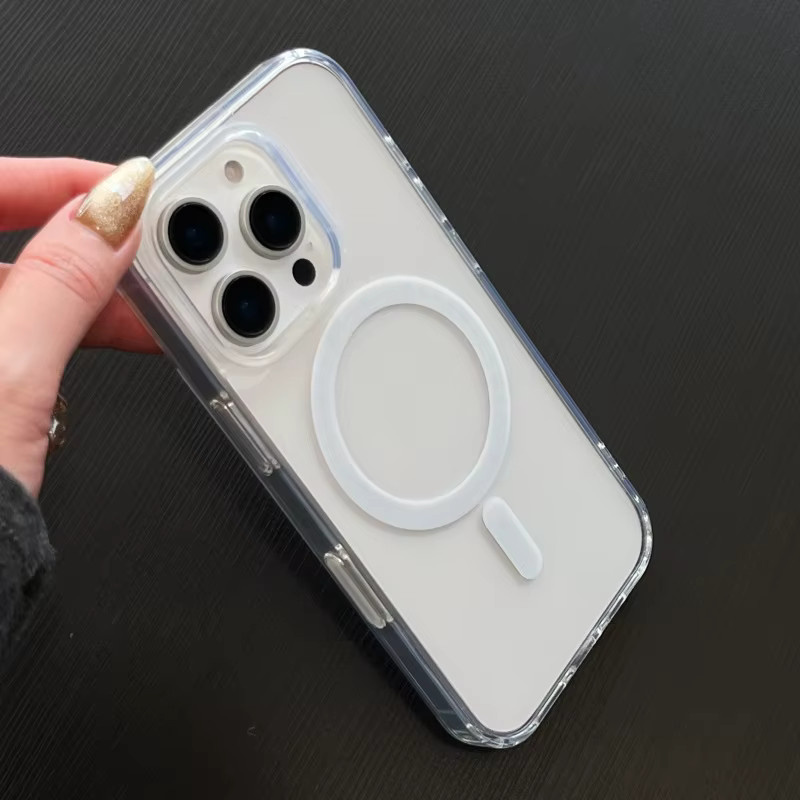 Transparente Acryl-Magnethülle für Apple iPhone 16, 16 Pro, 16 Plus und 16 Pro Max mit MagSafe Wireless Charging und Schutz für den Kamera-Steuerknopf - Bild 3