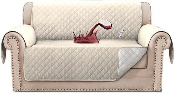 Wasserdichte und rutschfeste Hundesofa-Abdeckung in Beige, dreilagige Waschbare Haustierdecke für Sessel und Sofas - Bild 1