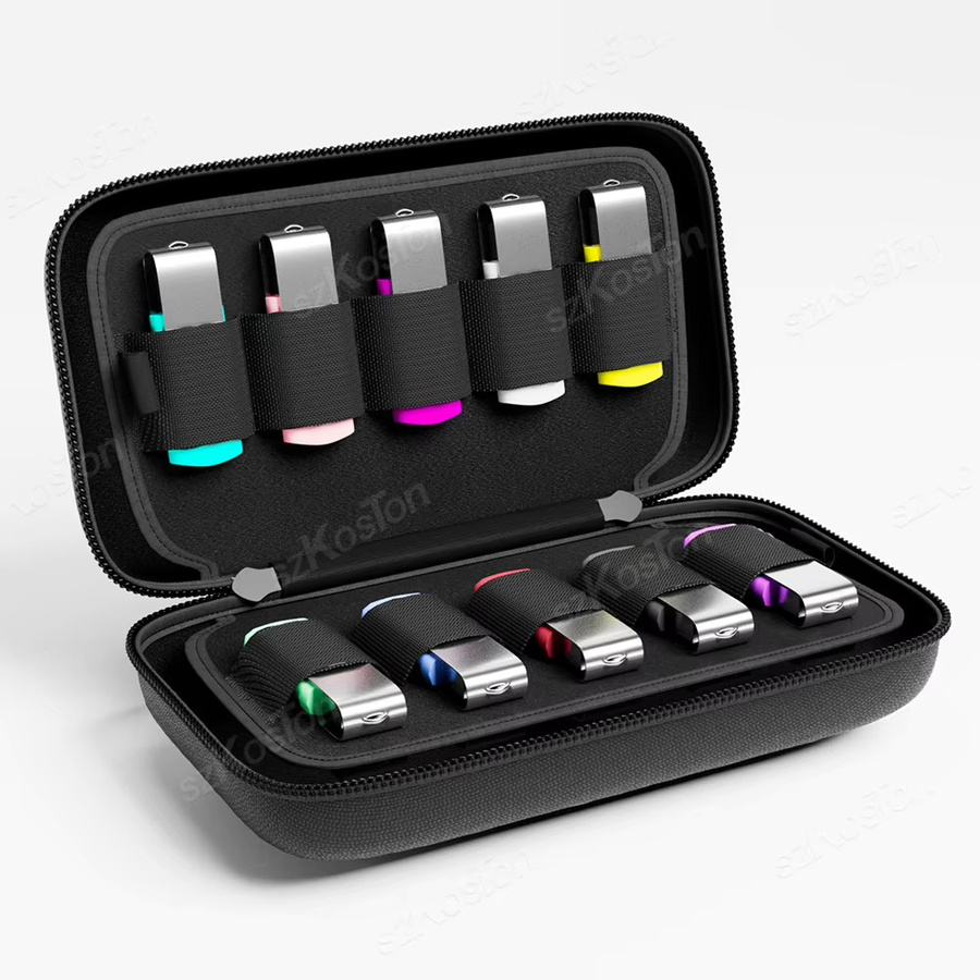 Ouliluye USB-Stick Aufbewahrungskoffer in Schwarz, staubdichter und stoßfester Organizer für elektronisches Zubehör - Bild 2