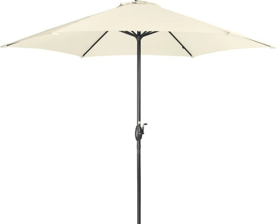 Derby Marktschirm Basic Lift Neo Sonnenschirm aus Aluminium und Polyester in Beige mit Ø 300 cm