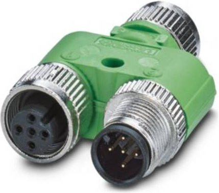 Phoenix Contact 1526253 Sensor-Aktor-Verteiler und Adapter M12 in Y-Form, 5-polig, grün - Bild 1