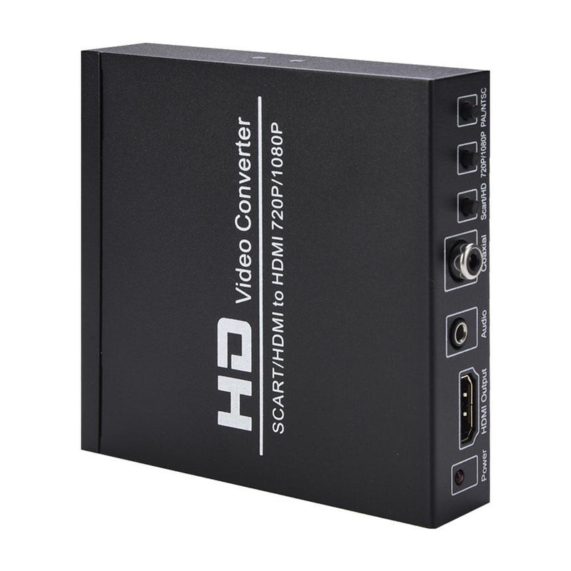 Andoer SCART zu HD Videokonverter in Schwarz mit 720P/1080P-Schalter, PAL/NTSC-Umschaltung und 3,5-mm-Audio-Koaxialausgang - Bild 7