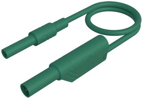 Hirschmann Test & Measurement MAL S WS-B 100/2,5 gn Sicherheits-Messleitung mit 4mm Sicherheits-Buchse und 4mm Sicherheits-Stecker in Grün - Bild 1
