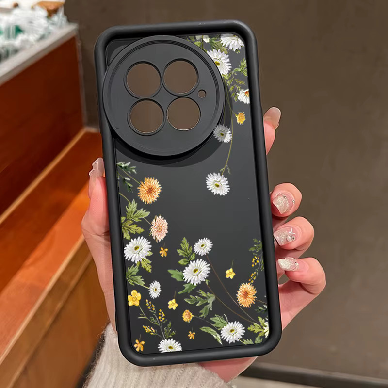 Stoßfeste TPU-Schutzhülle mit Blumenmuster für OnePlus 13 12 11R 13R 12R 5G und OnePlus Ace 5 3 2 in Braun und Multicolour - Bild 2