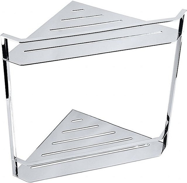 Brillantbad BYTRO Doppeleckseifenkorb aus Edelstahl in Chrom poliert, Farbe: Silber, B/T/H: 34,0 x 20,5 x 36,5 cm - Bild 1