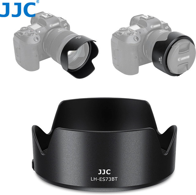 JJC ES-73B Reversierbare Gegenlichtblende in Schwarz für Canon RF 45mm F1.2 STM Objektive - Bild 1