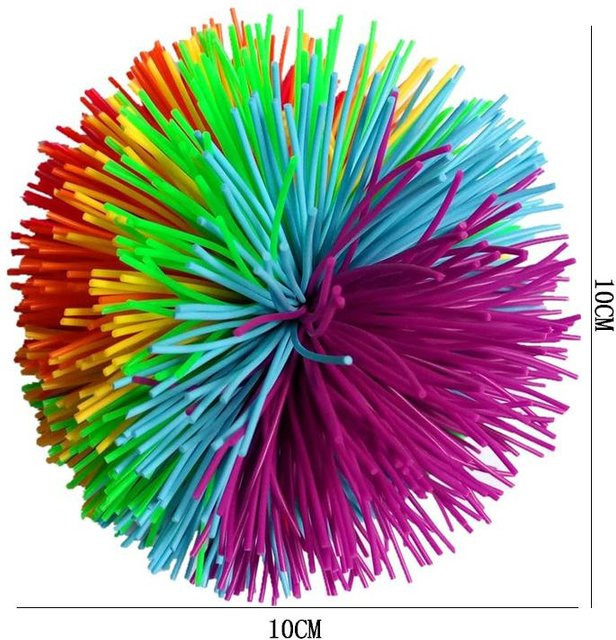BC Pet Supplies Bunter Schnur-Ball Groß, Regenbogen, ab 14 Jahren - Bild 1