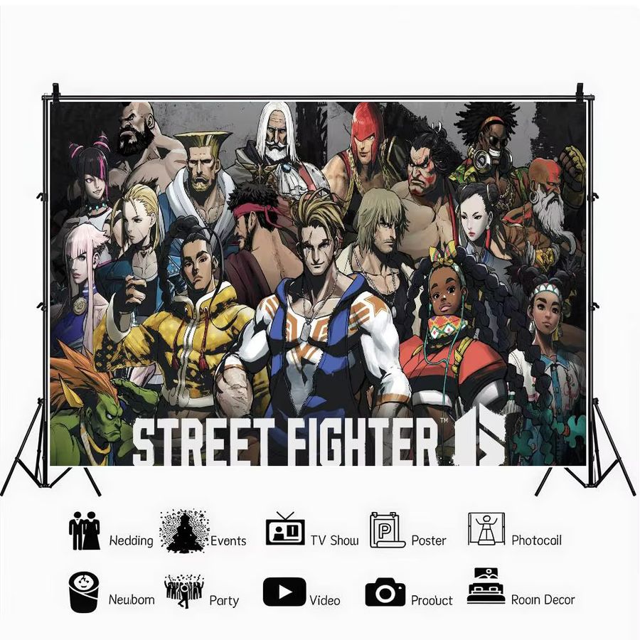 Street Fighter Fotohintergrund aus Kunstpapier für Fotografie und Kulissen - Bild 3
