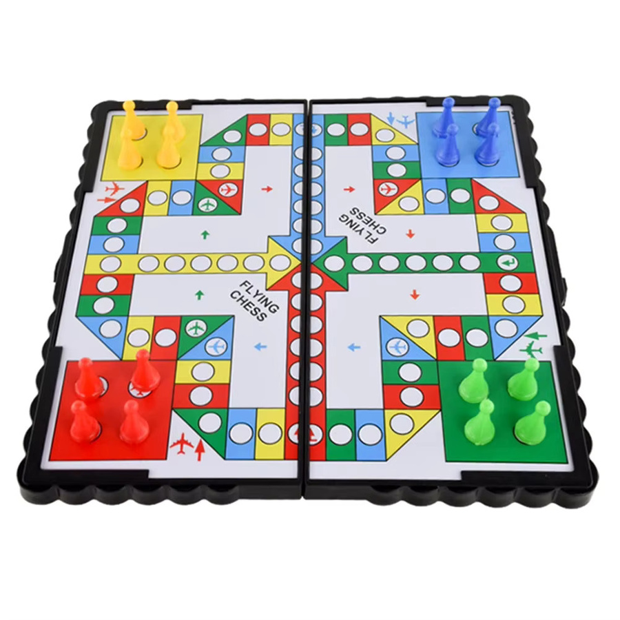 Ninth World Magnetische Faltbare Fliegende Schach Kriechende Matte Ludo, Brettspiel-Set - Bild 3