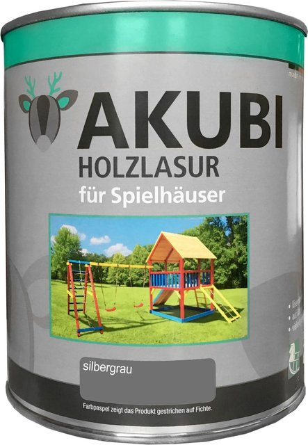 Karibu Holzlasur für Spielhäuser Silbergrau 750 ml - Bild 1