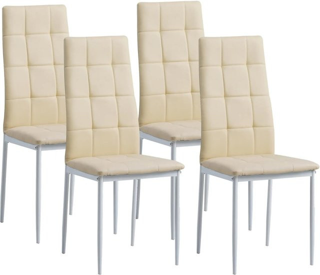 Albatros Esszimmerstühle RIMINI 4er Set, Beige, Polsterstühle mit Kunstleder-Bezug - Bild 1