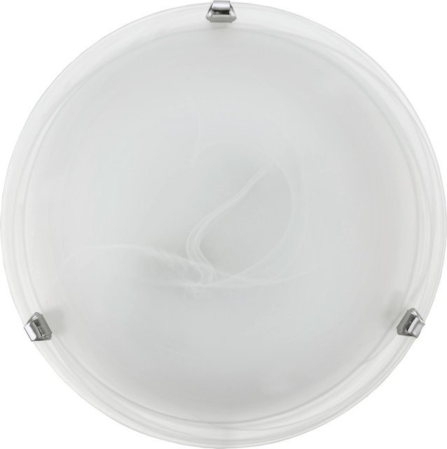 Eglo Deckenleuchte Salome rund in Weiß und Chrom mit Glas, Durchmesser: 40 cm - Bild 1