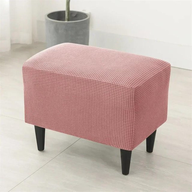4-teiliges Set elastische Sofabezüge in Pink, rutschfeste Stretch-Schonbezüge aus Jacquard-Polyester für Sessel und Couch - Bild 1