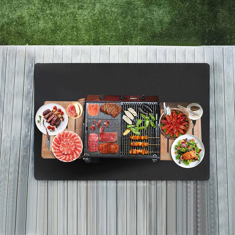Feuerfeste Grillmatte Musk als flammhemmende und rutschfeste Unterlage für Grill, Holzofen oder Weihrauchbrenner, Farbe: Schwarz, B/T: 127 x 91 cm - Bild 3