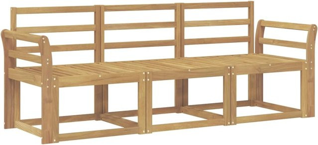 vidaXL Outdoor-Sofagarnitur 3-teilig aus Akazienholz in Weiß mit Latten-Design, B/T/H: 194 x 63 x 73 cm - Bild 1