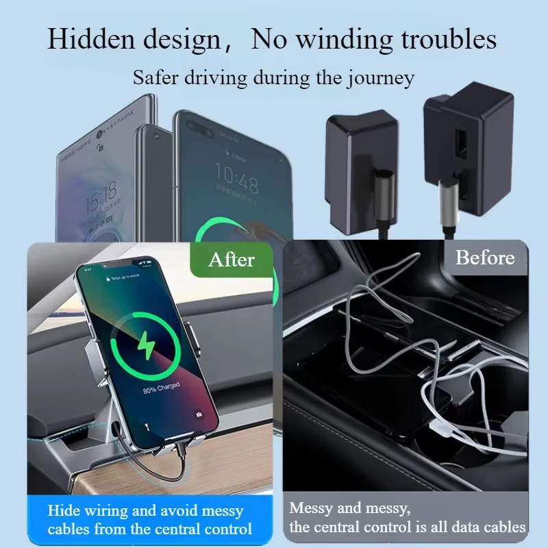 WayModGarge Auto-OBD-Ladegerät mit USB-C für Limousinen, SUVs und LKWs in Schwarz - Bild 4