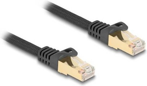 Delock RJ45 Patchkabel CAT 6a S/FTP Ethernet LAN Schwarz, Länge: 3,00 m - Bild 1