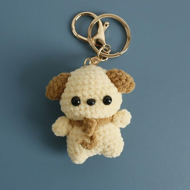Linyi toy Schlüsselanhänger, Häkel-Welpen, black, Unisex - Bild 1