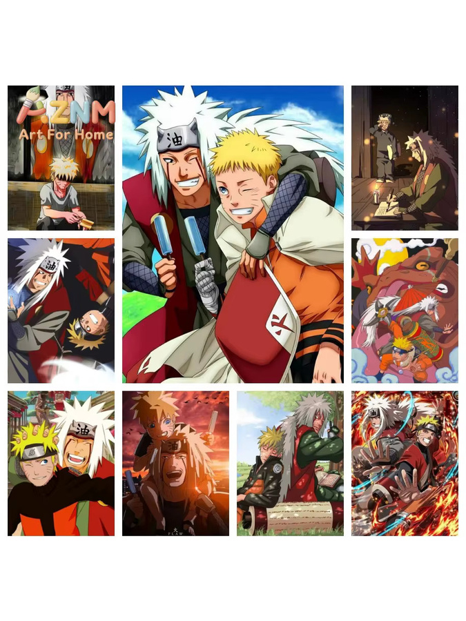 KAYOU Wandgemälde Naruto und Jiraiya in Mehrfarbig als Heimdekoration und Geschenk für Kinder - Bild 7