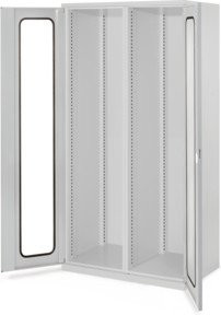 Kappes Schwerlastschrank Mod. 50 Leergehäuse in Grau mit Sichtfenstertüren, B/T/H: 100 x 60 x 195 cm - Bild 1