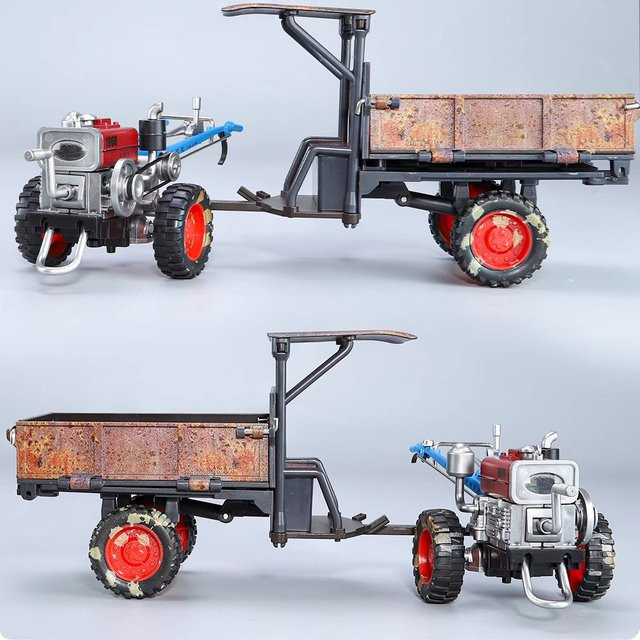 RMZ city Walking Tractor, Automodell, Maßstab 1:24, mit Licht und Sound, Metall - Bild 1