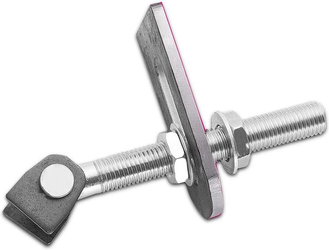 SO-TECH Verstellbares Torscharnier in Edelstahl-Optik mit 2 Anschweißlaschen, M20 x 190 mm, Schwarz/Silber - Bild 1