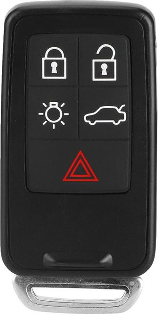 5-Tasten Fernbedienung Autoschlüsselanhänger passend für XC60 und XC70, Modell KR55WK49264, Farbe: Schwarz - Bild 1