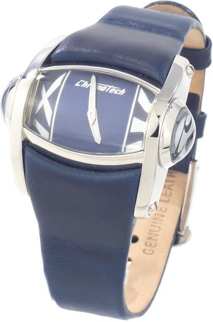 CHRONOTECH Analoguhr, Quarz, Edelstahl, Blau, Damen - Bild 1