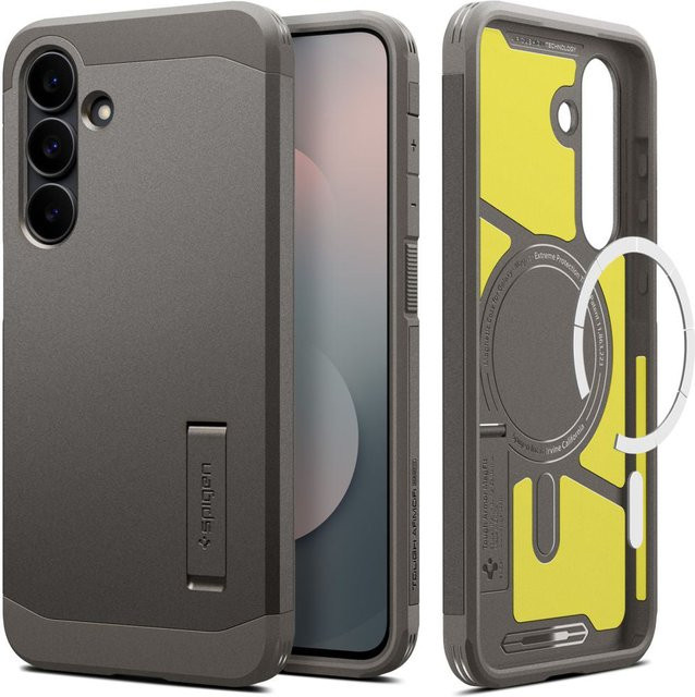 Spigen Tough Armor MagSafe Schutzhülle für Samsung Galaxy S25 FE in Grau - Bild 1