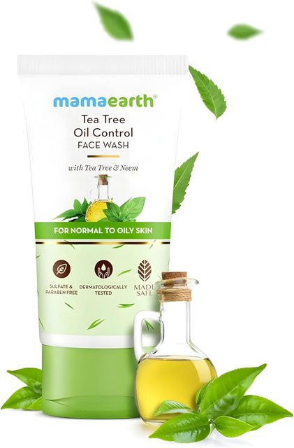 Mamaearth Teebaum Gesichtswaschgel, 100 ml, für fettige und empfindliche Haut - Bild 1