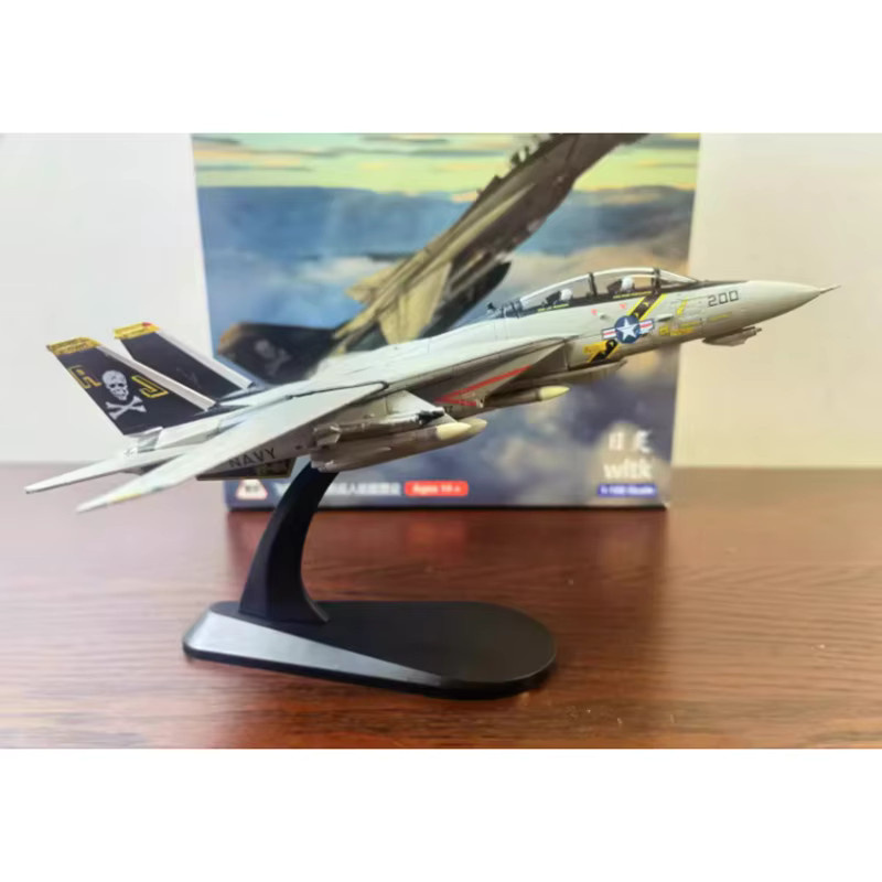 HYINUO USAF F-14A Tomcat Kampfflugzeug, 1:100 Skala, Metall, Grau - Bild 2