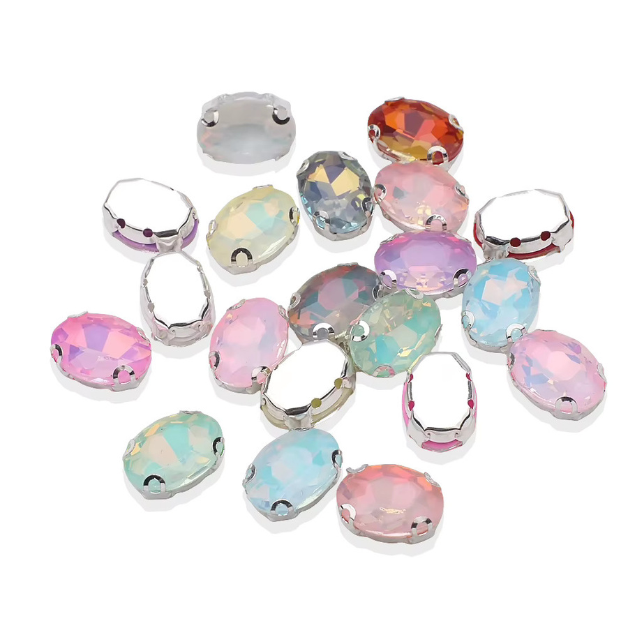 ZHUBI Diamant D-förmige Klaue, oval, Gelee Farbe - Bild 3