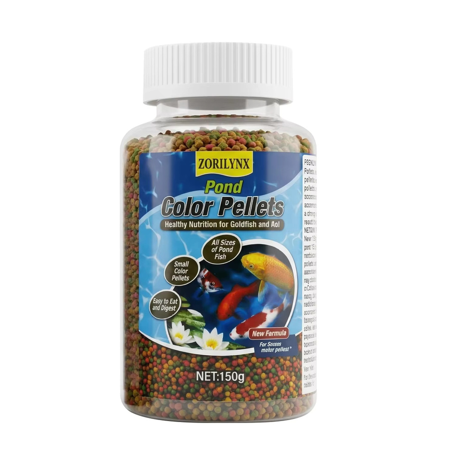 ZORILYNX Teichfarben-Pellets mit Messlöffel, gesunde Nahrung für Goldfische, Koi und alle Teichfische, 150 g - Bild 6