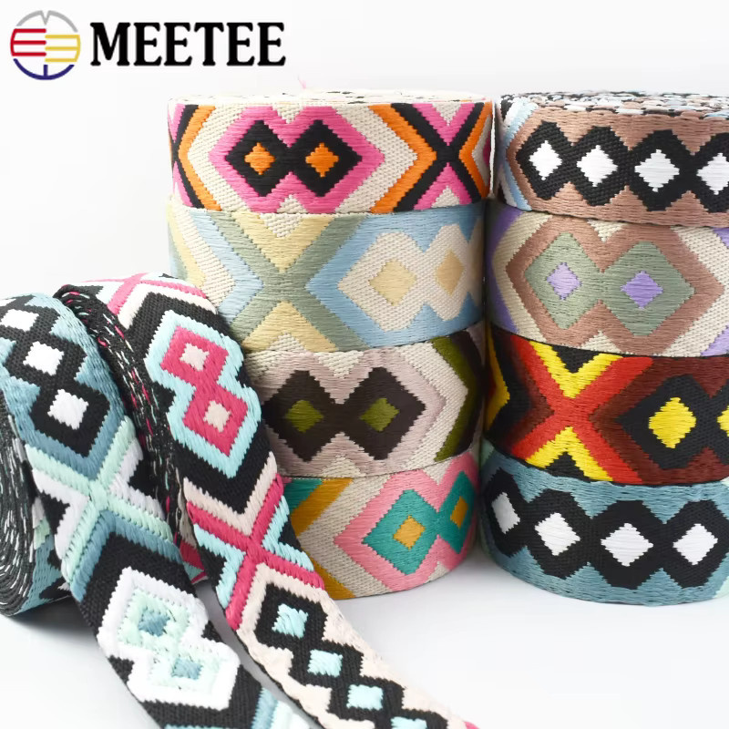 Meetee Jacquard-Gurtband in Multicolour für Rucksäcke, Kleidung und DIY-Projekte - Bild 2