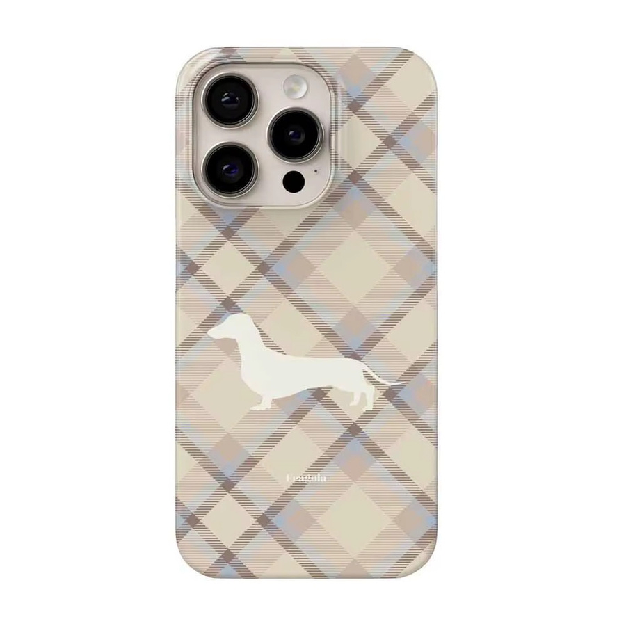 Retro Koreanische Karierte Handyhülle für iPhone mit glänzender Folie in Multicolour - Bild 1