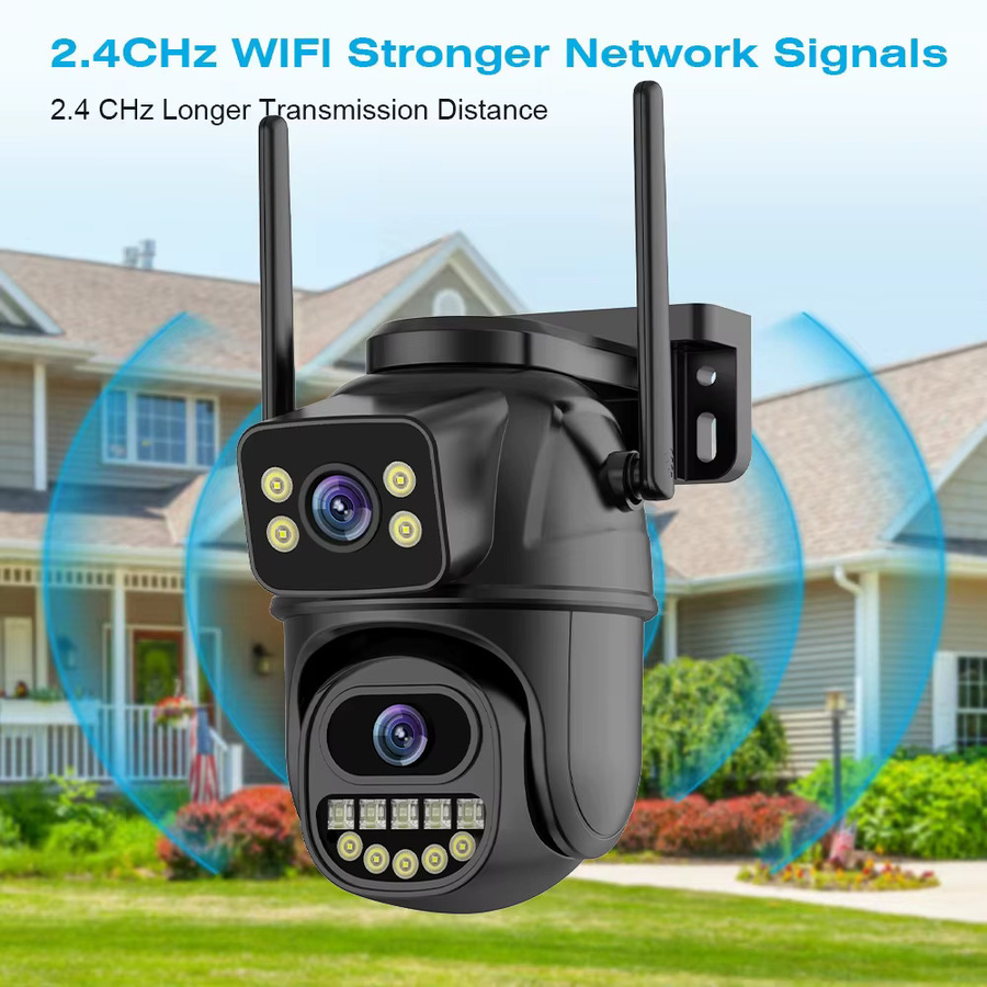 BELIA 4K 8MP WiFi-Überwachungskamera mit PTZ-Funktion, Dual Lens, 4-fachem Digitalzoom und KI-Menschenerkennung für die Außenüberwachung in Schwarz - Bild 6