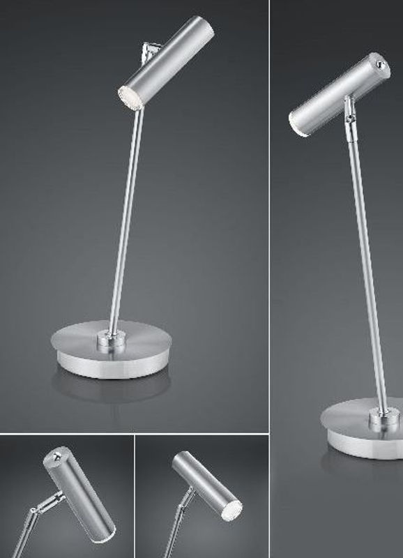 HELL LED-Tischleuchte Tom in Silber Chrom, dimmbar und verstellbar, Warmweiß 2700K - Bild 2