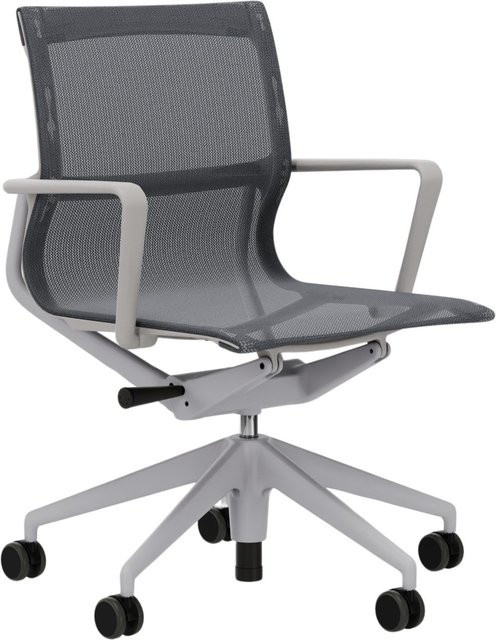 Vitra Physix Bürodrehstuhl mit Fünfstern Untergestell in Grau aus High-Tech-Textil - Bild 1