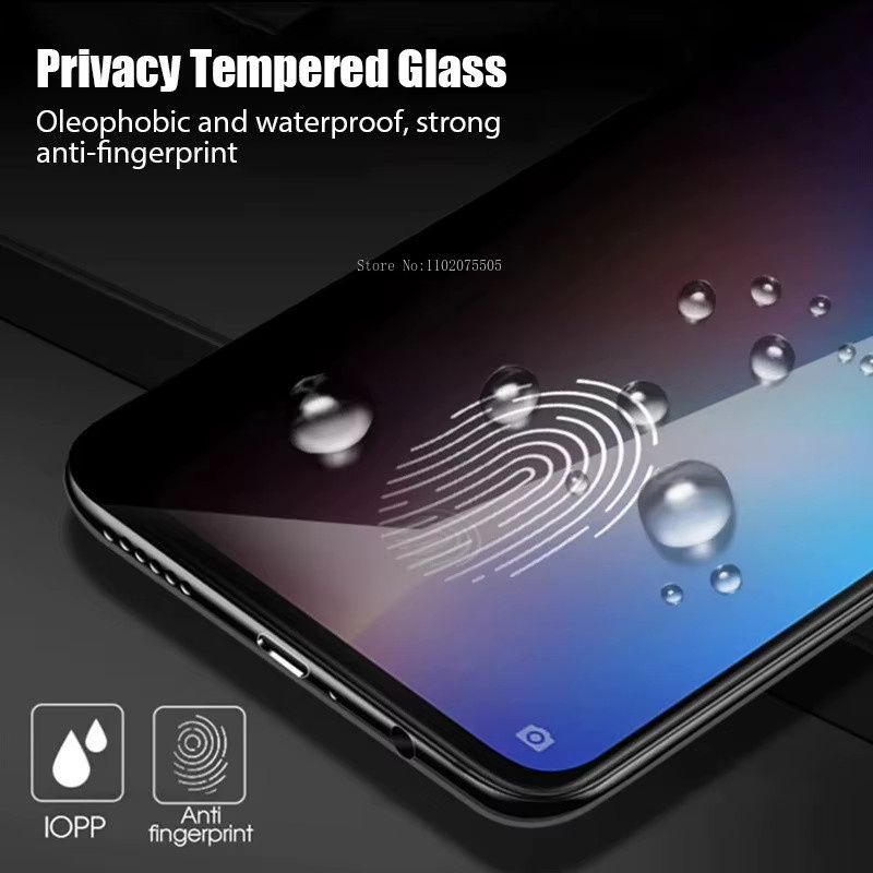 3er-Pack Privatsphäre Displayschutzfolie aus Glas für Xiaomi Mi 10T 9T 11 12 Lite 12T 13 und Poco X3 Pro NFC X5 F3 X4 GT F4 C40 M3 M4 M5 - Bild 4