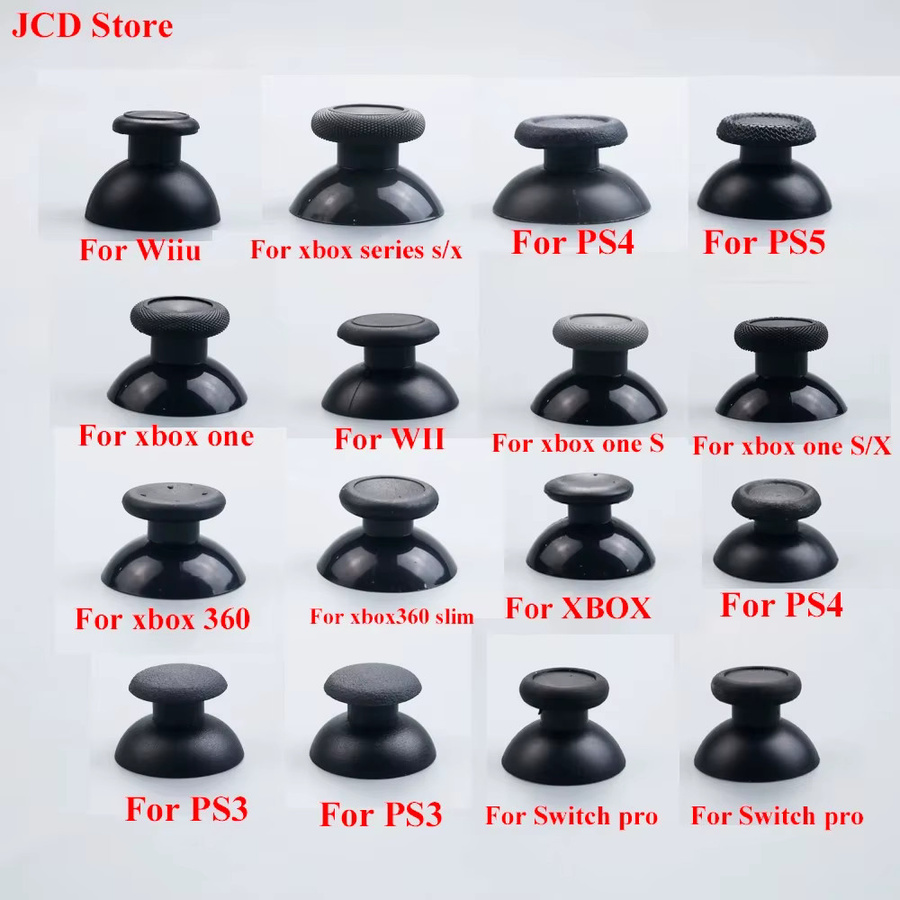 JCD Analog Joystick Stick Grip Caps in Schwarz für PS5, PS4, PS3, Xbox Series S/X, Xbox One, Xbox 360, Wii und Nintendo Switch, 2 Stück - Bild 2