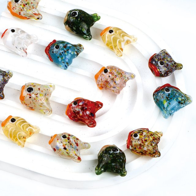 NASSBORO Glasierte Clownfisch Glas Perlen, DIY Schmuck Zubehör - Bild 1