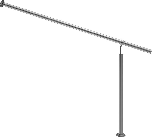 Eingangsgeländer MONZANA aus Edelstahl in Silber, gebürstet, Breite: 160 cm - Bild 1