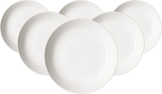Ritzenhoff & Breker Suppenteller Volos aus Porzellan, Weiß, Durchmesser: 23 cm, 6er Set - Bild 1