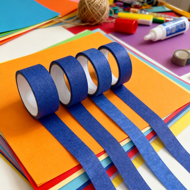 5 Stück beschreibbares Abdeckband in Blau, selbstklebendes Masking Tape für Kunst, Malerei und DIY-Projekte - Bild 1
