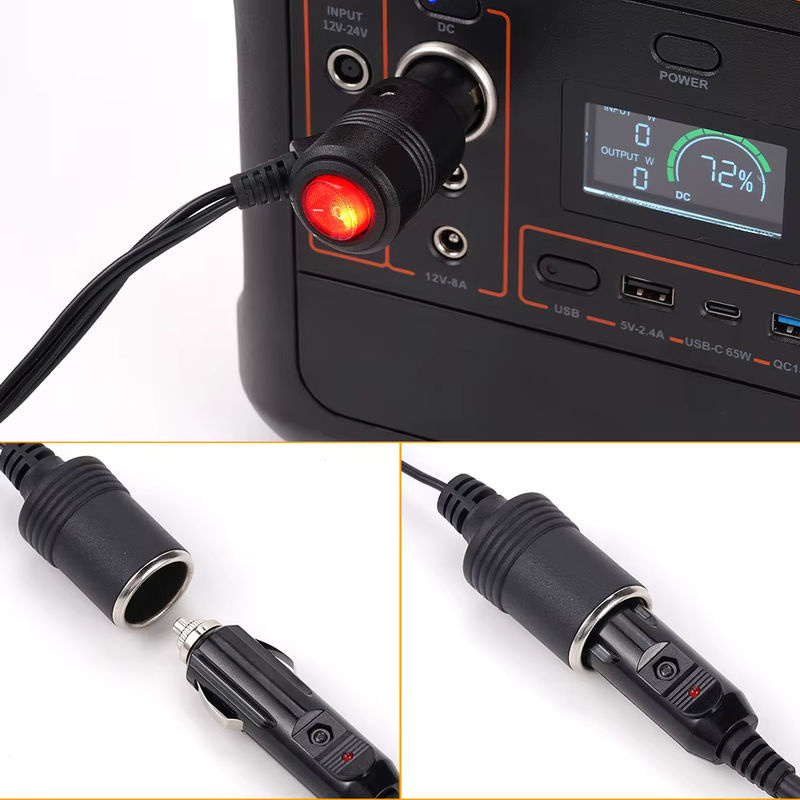 HulitTop Auto-Zigarettenanzünder Y-Splitter Adapter mit Ein- und Ausschalter, 1 Stecker auf 2 Buchsen, 15A, 12V/24V, Schwarz - Bild 5