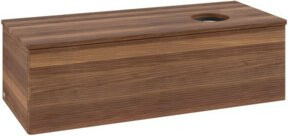 V&B Waschtischunterschrank Antao mit Frontstruktur und Beleuchtung in Walnut, B/T/H: 120 x 50 x 50 cm - Bild 1