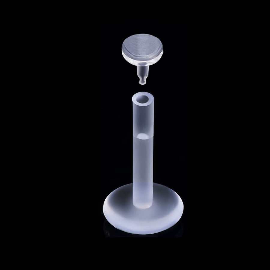 Bioflex Piercing Labret Ring, Acryl, klar, Unisex - Bild 2