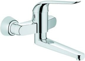 Grohe Euroeco Special Waschtisch-Einhebelmischer in Chrom mit schwenkbarem Auslauf und Temperaturbegrenzer, Auslaufhöhe: 25,7 cm - Bild 1